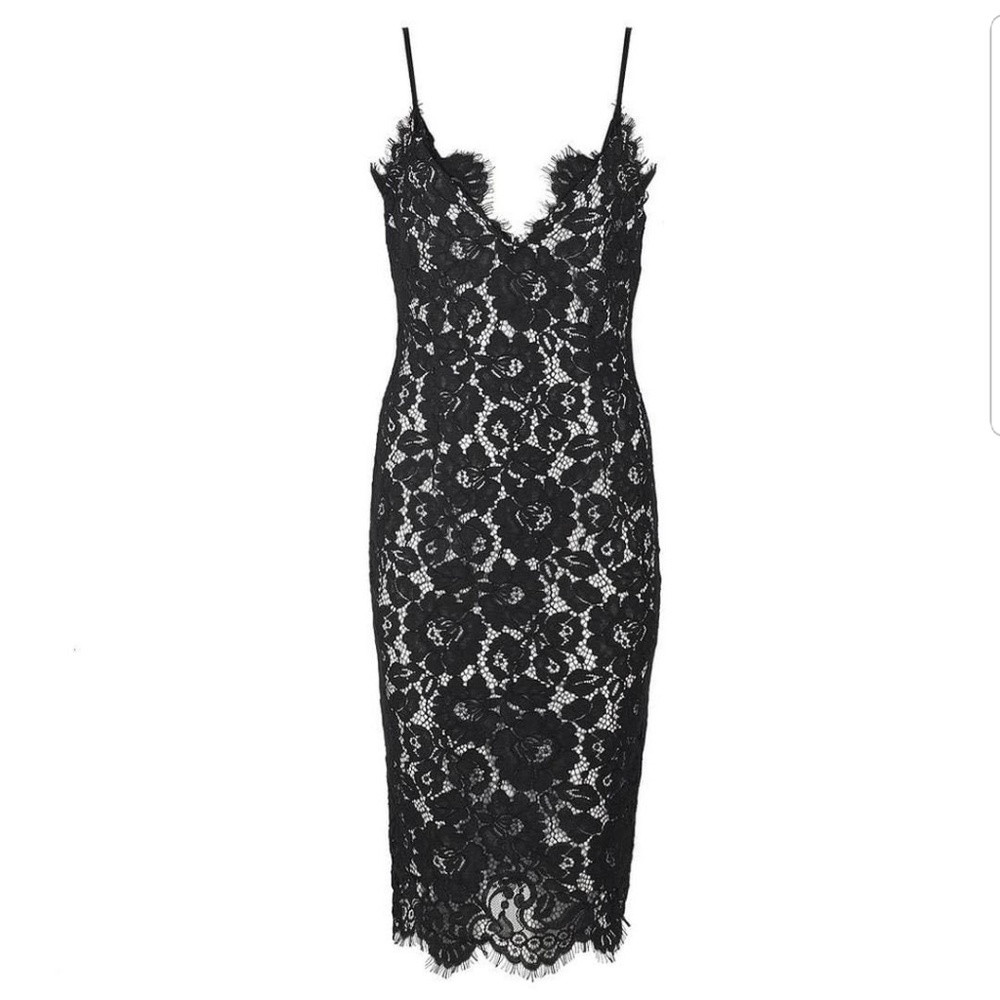 Black Lace Bodycon Dress - Picture 1 of 1